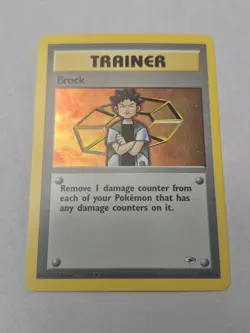 Pokemon TCG Card Brock Gym Heroes 2000 Unlimited Holo Rare, Card 15/132 - Image 1