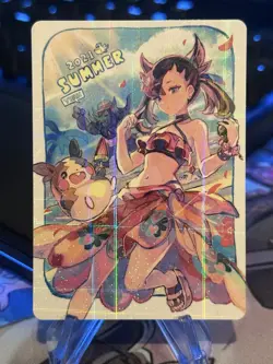 Marnie Full Art Pokemon Anime Waifu Doujin ACG DIY Trainer Art card New - Image 1
