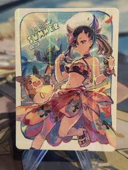 Marnie Full Art Pokemon Anime Waifu Doujin ACG DIY Trainer Art card New - Image 2