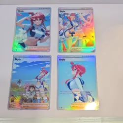 Lot of 4 Custom holo Skyla Trainer Pokemon Trading Card sleeved & top loaded - Image 2