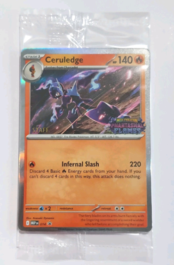 Phantasmal Flames STAFF Sealed Promo Pack - 4 Cards Pokemon TCG Mega Evolution - Image 1