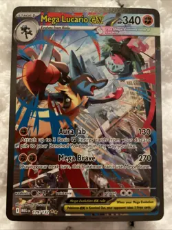 Mega Lucario EX 179/132 Full Art Mint Condition Beautiful Card Pokemon - Image 1