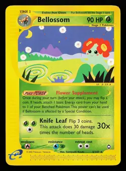 Bellossom 5/147 Regular Rare Aquapolis Pokemon Card - Image 1