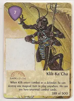 Spellfire 4th Edition Card M/NM 288/500 Klik-Ka'Cha - Image 1