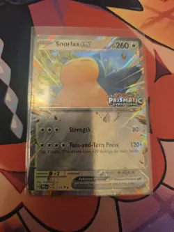 Pokemon TCG Snorlax ex 076/131 2025 Prismatic Evolutions Stamped Promo Card - NM - Image 1