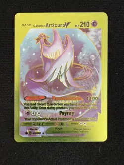Galarian Articuno V Gold Foil Fan Art Collector Card 170/198 - Near Mint (NM) - Image 1