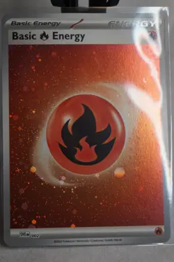 Basic Red Fire Energy Cosmic Holo Foil 002 Pokemon 2023 Trading Card - Image 1