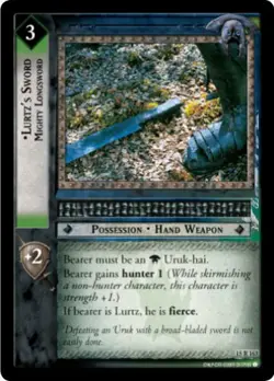 LOTR TCG HUNTERS Lurtz's Sword Mighty Longsword 15R163 LP/NM a Top Shelf Card - Image 1