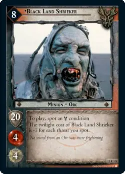 LOTR TCG HUNTERS Black Land Shrieker 15R104 LP/NM a Top Shelf Card - Image 1