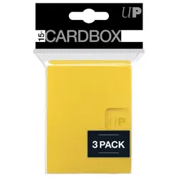Ultra Pro Yellow 15+ Deck Box 3-Pack Cube Draft Packs Card Storage ccg tcg case - Image 1