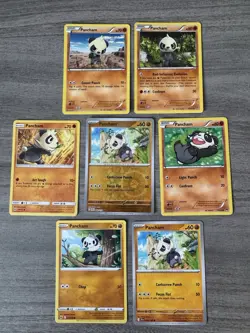 Pancham Pokemon Card Collection Lot Of 7 With Reverse Holo - Image 1