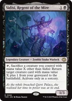 MTG Sidisi Regent of the Mire Dragonstorm R Legendary Creature Zombie Warlock NM - Image 2