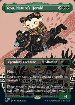 Yeva, Nature's Herald - Extended Art SLD NM MTG - Image 1