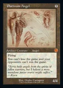 Platinum Angel - Schematic Retro Frame The Brother's War Retro Artifacts NM MTG - Image 1