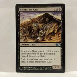 MTG Relentless Rats Magic: The Gathering Core Set 2011 Common #113 - Image 1