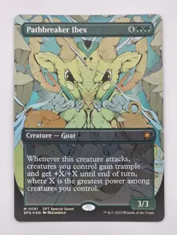 MTG Special Guests SPG Pathbreaker Ibex #91 Borderless Foil Near Mint - Image 1