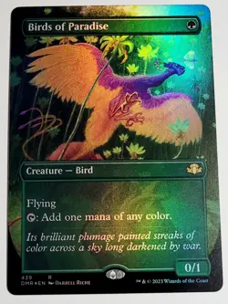 MTG Birds Of Paradise Foil Borderless Dominaria Remastered NM - Image 1