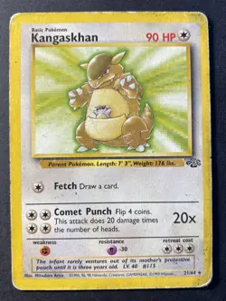 Kangaskhan 21/64 Jungle Unlimited - Non Holo Rare - WOTC Pokemon Card HP - Image 1