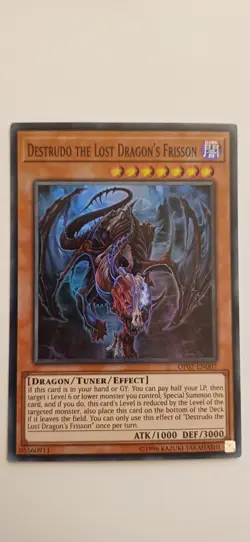 Destrudo The Lost Dragon's Frisson Super Rare OP07-EN007 NM Yu-Gi-Oh! TCG - Image 1