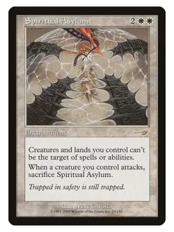 Spiritual Asylum MTG Nemesis Rare LP Lightly Played Single Card - Image 1