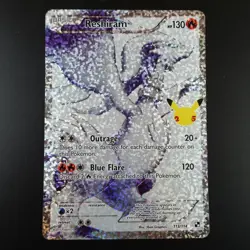 Reshiram 113/114 Pokemon Celebrations Black & White Holo Full Art Card - Image 1