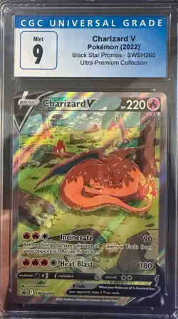 Charizard V SWSH260 SWSH: Sword & Shield Promo Cards Holo CGC 9 Mint - Image 1