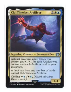 Cid, Timeless Artificer U 0409 Regular Final Fantasy MTG Card NM - Image 1