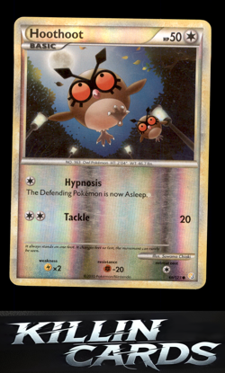 Reverse Holofoil Hoothoot 66/123 Pokemon Common HeartGold SoulSilver Card MP - Image 1