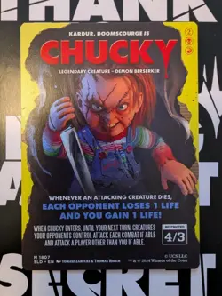 MTG Chucky - Kardur, Doomscourge Secret Lair Drop Regular NON Foil NM - Image 1