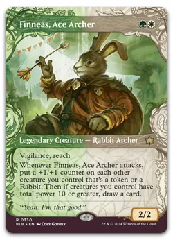 Finneas, Ace Archer (Showcase) #330 (NM) Bloomburrow BLB Magic MTG - Image 1