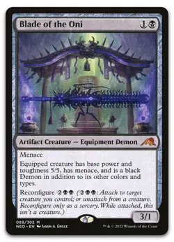 Blade of the Oni #89 (NM) Kamigawa Neon Dynasty NEO Magic MTG - Image 1