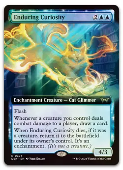 Enduring Curiosity (Extended Art) #371 (Foil) (NM) Duskmourn DSK Magic MTG - Image 1