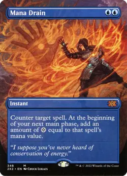 MTG - Mana Drain - Fanart Foil Doube Masters - EDH / Playtest - Image 1