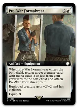 Pre-War Formalwear (Extended Art) #369 (NM) Fallout PIP Magic MTG - Image 1