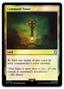 Command Tower #259 (Foil) (NM) Fallout PIP Magic MTG - Image 1