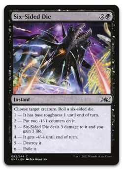 Six-Sided Die #92 (NM) Unfinity UNF Magic MTG - Image 1