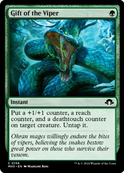 X 1 Gift of the Viper NM-M Modern Horizons 156 MTG Magic The Gathering - Image 1