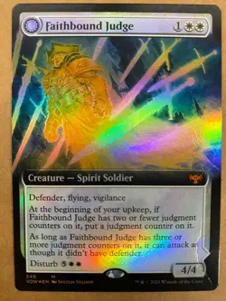 MTG 1x FOIL EXTENDED ART Faithbound Judge 348 Innistrad: Crimson Vow Magic x1 NM - Image 1