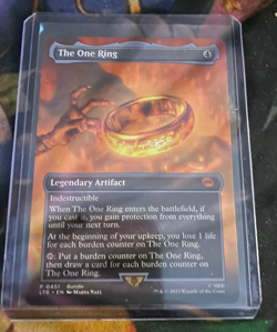 MTG THE ONE RING BORDERLESS 0451 LORD OF THE RINGS LTR FOIL SCENE UNPLAYED MINT - Image 3