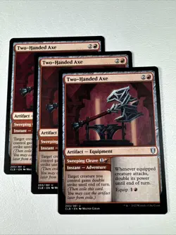 [X3] Two-Handed Axe • Sweeping Cleave Regular #203 NM Battle Baldur’s Gate MTG - Image 1