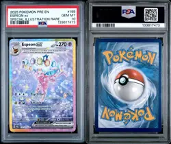 2025 Pokemon Prismatic Evolutions PRE Espeon EX #155/131 SIR PSA 10 Gem Mint - Image 3