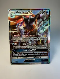 Pokemon Greninja GX Full Art Holo Card SM197 2019 Black Star Promo Sun & Moon - Image 1