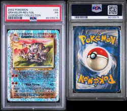 2002 Pokemon TCG Graveler 44/110 Legendary Collection Reverse Holo PSA 1 Low Pop - Image 3