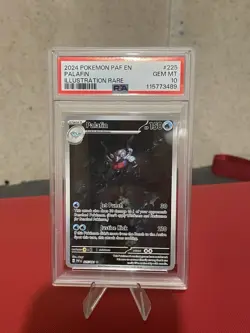 Palafin 225/091 Holo Illustration Rare 2024 Pokemon TCG Paldean Fates PSA 10 - Image 1