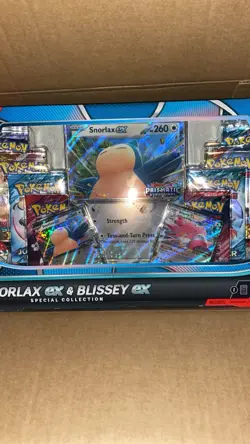 (Lot Of 3) Pokemon Snorlax Ex,Blissey Ex+Greninja, Kingdra Ex Special Collection - Image 1