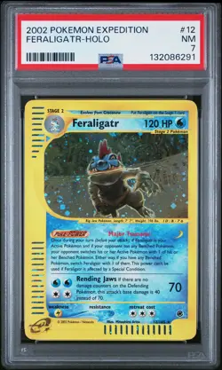 FERALIGATR E-Reader Expedition Base Set Holo #12 PSA 7 Vintage Pokemon - Image 1