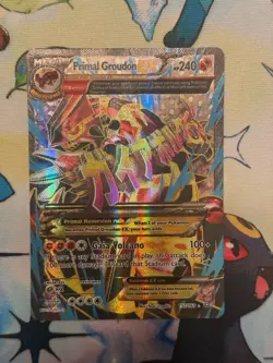 Pokemon TCG Primal Groudon EX Mega Holo Ultra Rare 151/160 XY Primal Clash - NM - Image 1