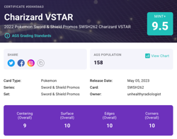 AGS 9.5 Gem Mint Charizard VSTAR SWSH262 Sword & Shield Promo Ai Graded Pokemon - Image 3