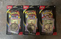 (3) Pokemon Phantasmal Flames Whimsicott Checklane BLISTER Pack - NEW - Image 1