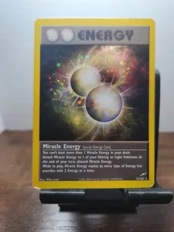 Pokemon Miracle Energy (Neo Destiny 16/105) Holo Rare WotC w/SWIRL HP - Image 1